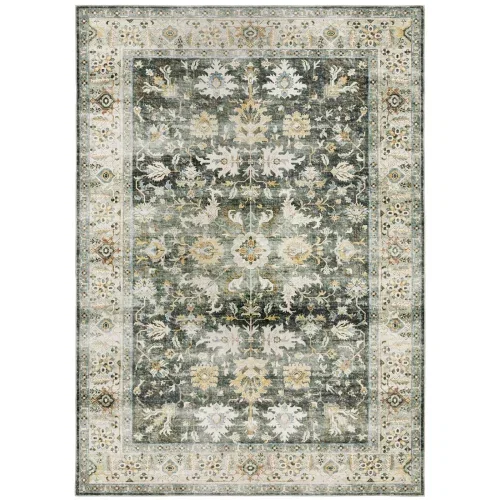 Tapete Carlota Floral en Verde Oliva