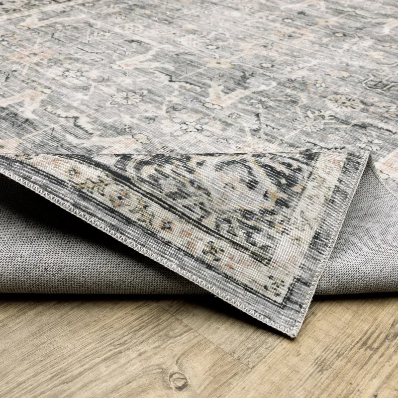 Tapete Carlota Vintage en Gris Plata