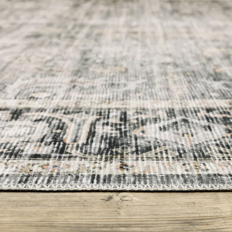 Tapete Carlota Vintage en Gris Plata