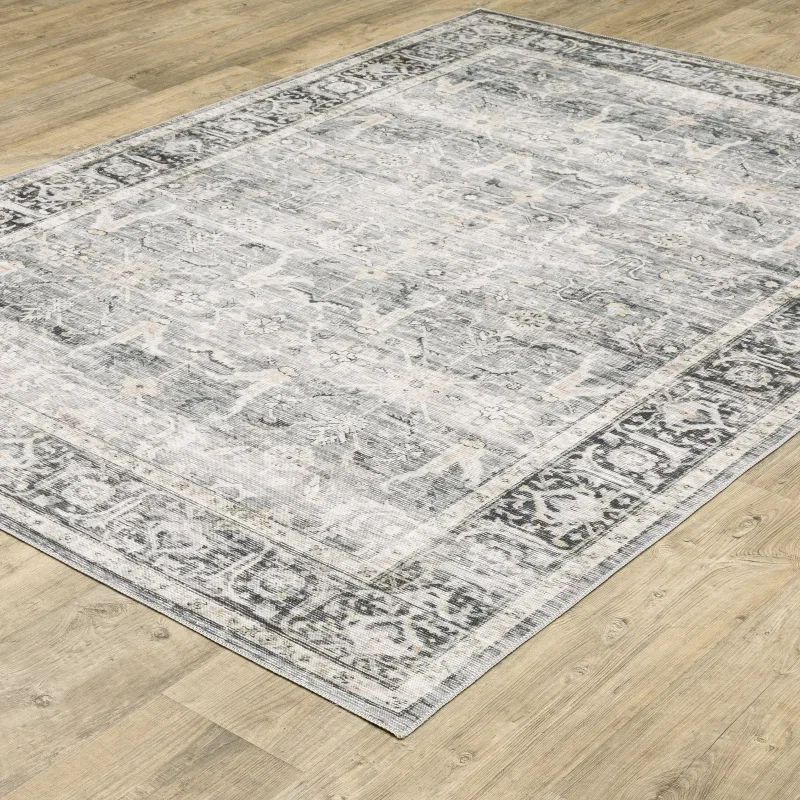 Tapete Carlota Vintage en Gris Plata