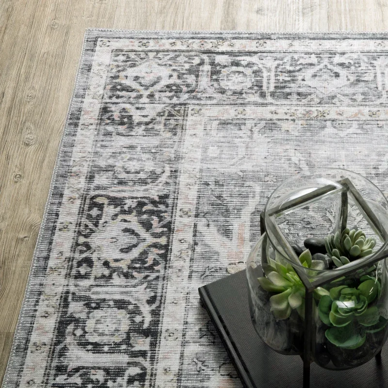 Tapete Carlota Vintage en Gris Plata