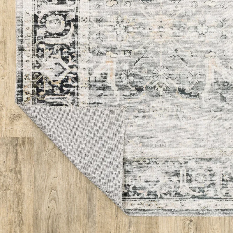 Tapete Carlota Vintage en Gris Plata