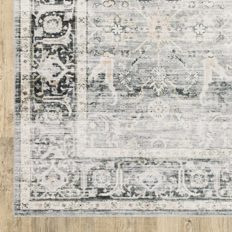 Tapete Carlota Vintage en Gris Plata