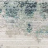 Tapete Cava Abstracto en Marfil con Azul Petróleo, detalle de la textura 2