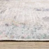 Tapete Cava Abstracto en Marfil con Azul Petróleo, detalle de la textura