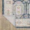 Tapete Cava Medallones en Azul Marino con Beige