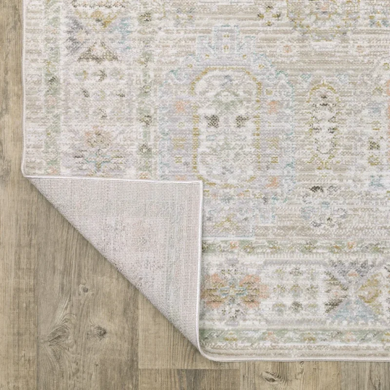 Tapete Cava Persa en Beige con Azul