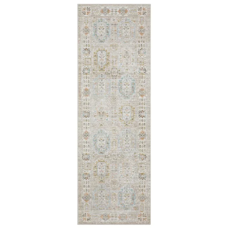 Tapete Cava Persa en Beige con Azul