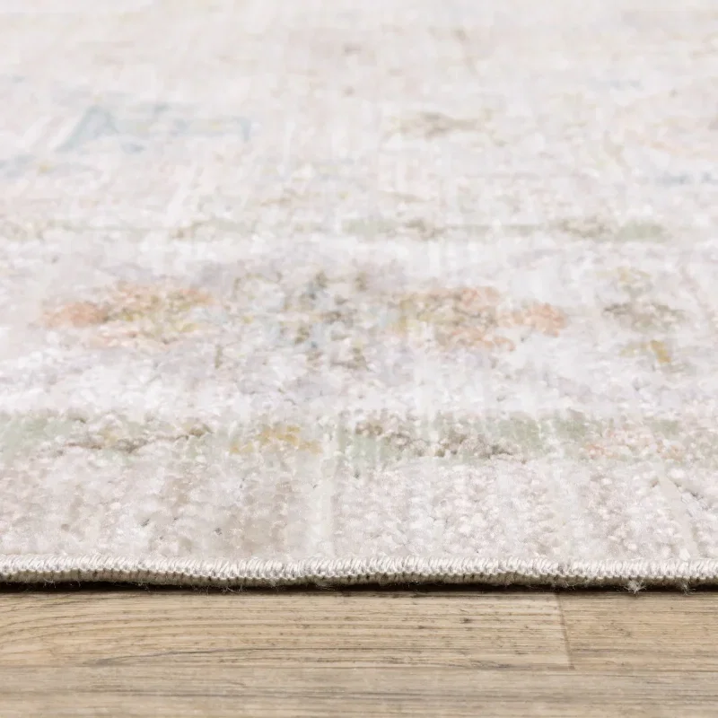 Tapete Cava Persa en Beige con Azul