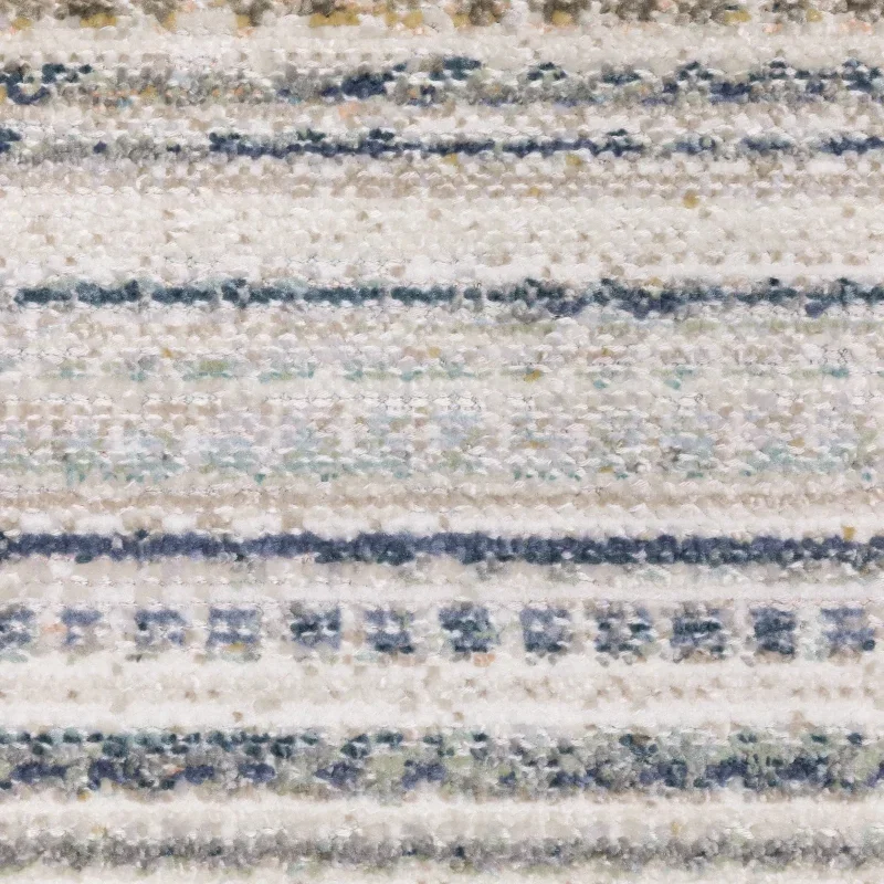 Tapete Cava Rayas Finas en Beige con Verde, detalle de la textura 4