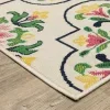 Tapete Colibrí Azulejos Florales en Marfil