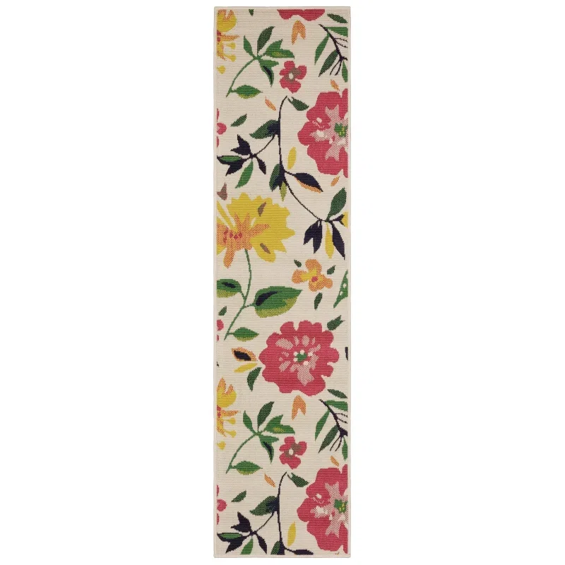 Tapete Colibrí Floral en Marfil