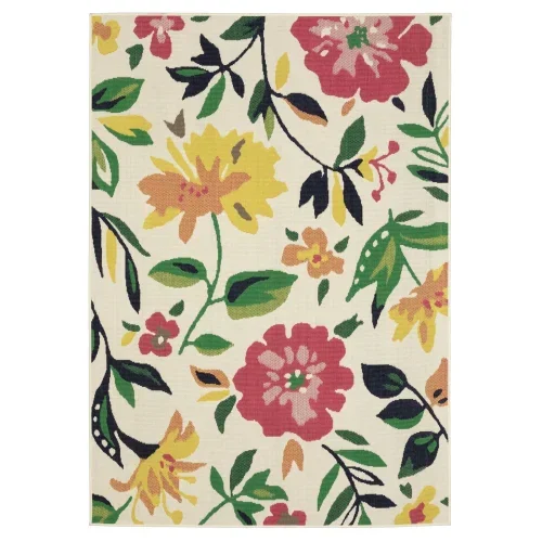 Tapete Colibrí Floral en Marfil