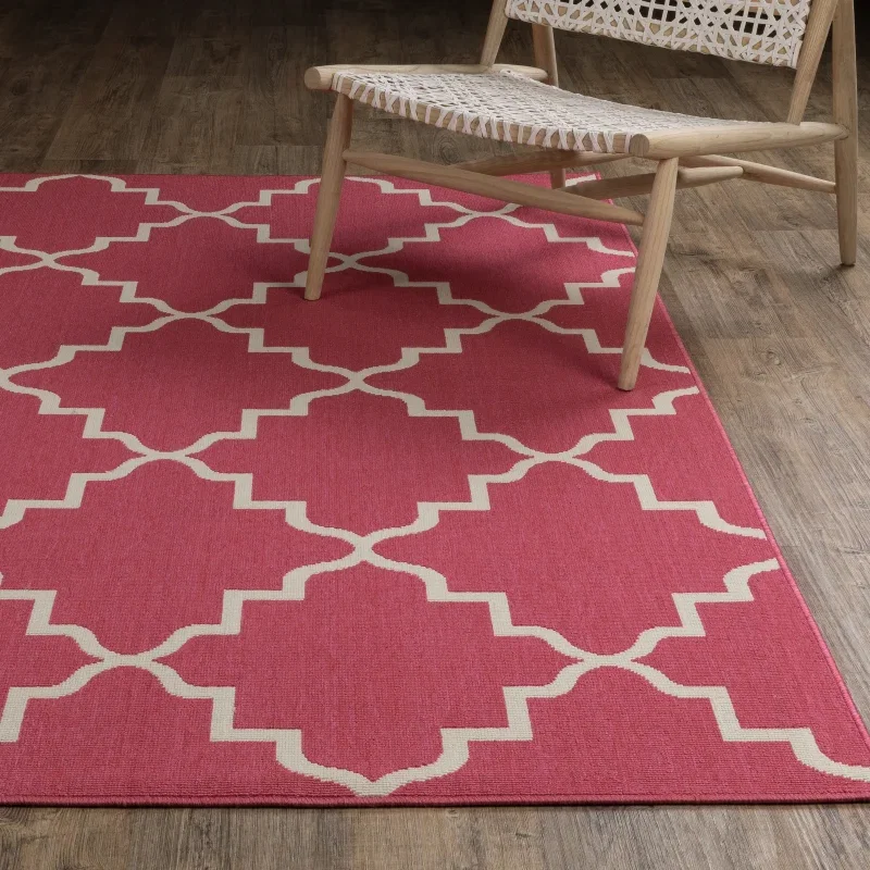 Tapete Colibrí Quatrefoil en Rosa