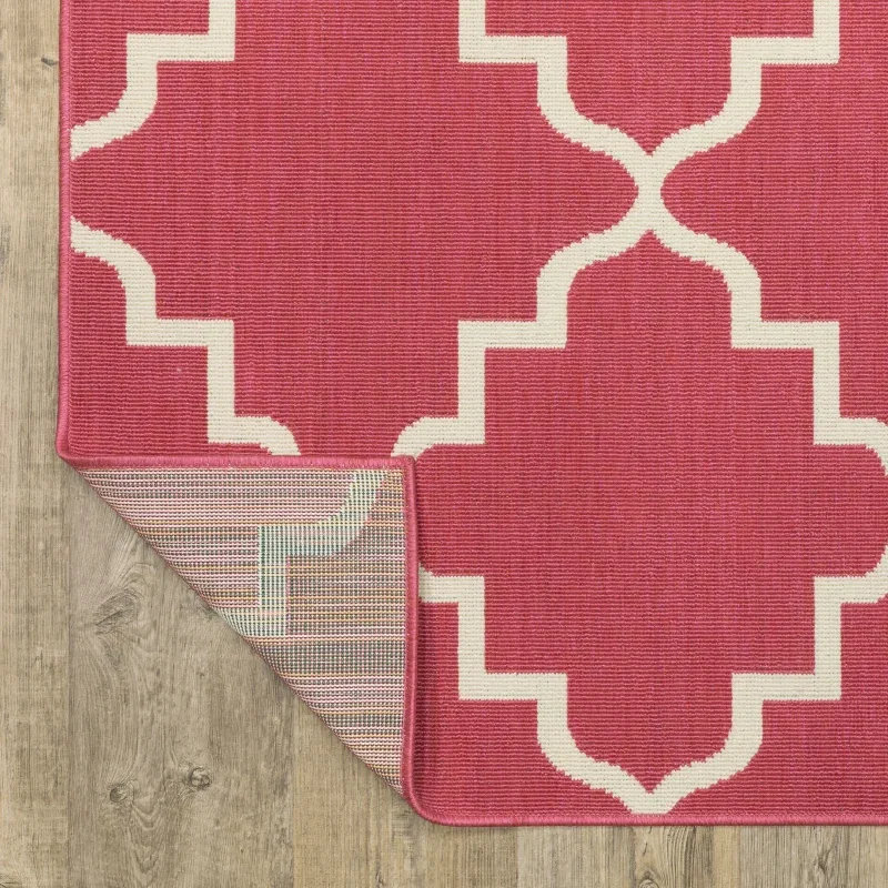 Tapete Colibrí Quatrefoil en Rosa