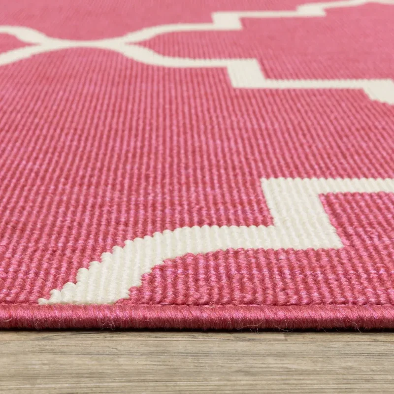 Tapete Colibrí Quatrefoil en Rosa
