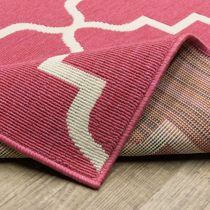 Tapete Colibrí Quatrefoil en Rosa