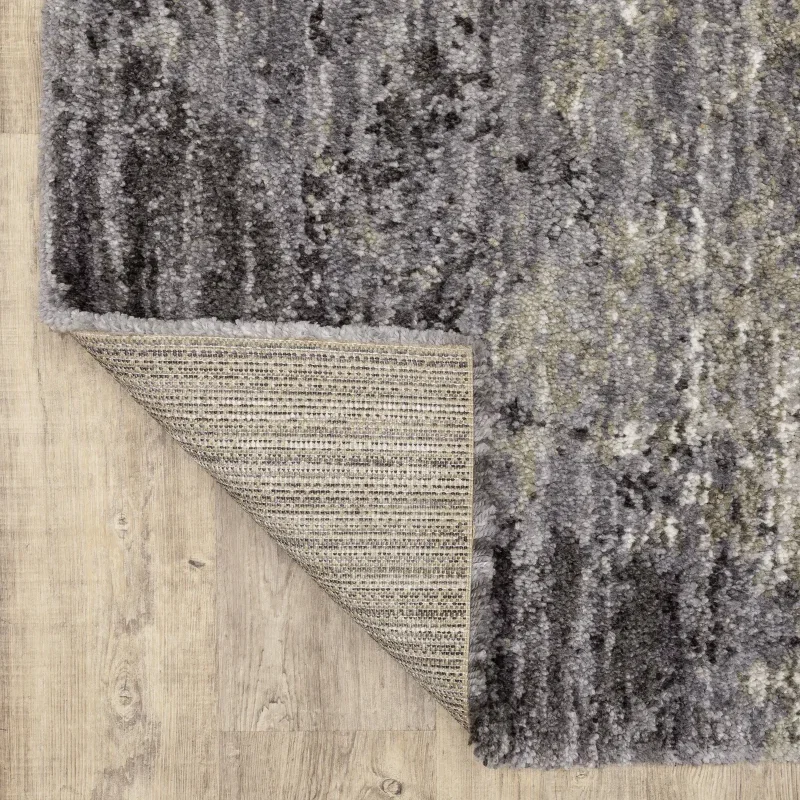 Tapete Colorado Abstracto en Gris con Oliva