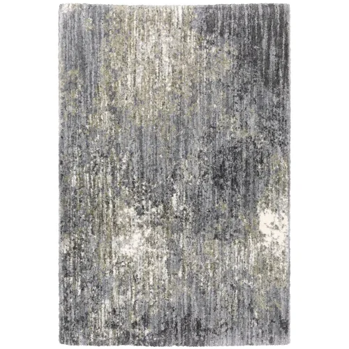 Tapete Colorado Abstracto en Gris con Oliva