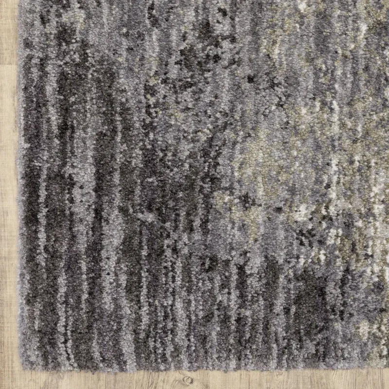 Tapete Colorado Abstracto en Gris con Oliva