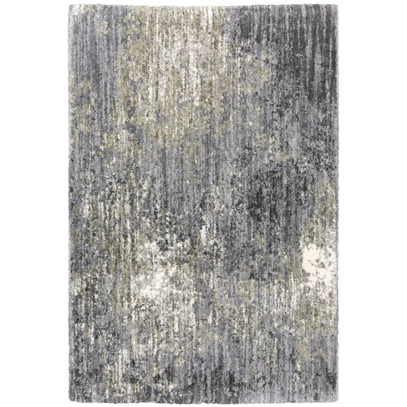 Tapete Colorado Abstracto en Gris con Oliva
