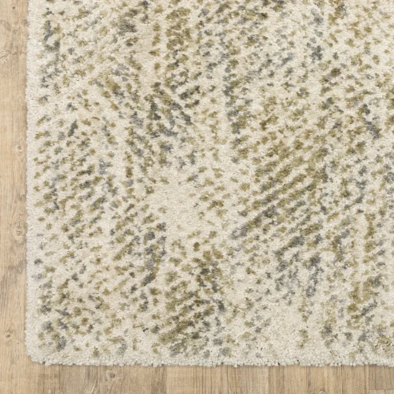 Tapete Colorado Espiga en Marfil con Oliva