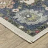 Tapete Corona Jardín en Marfil y Azul