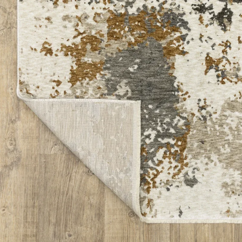 Tapete Cubierta Abstracta con Beige y Carbón