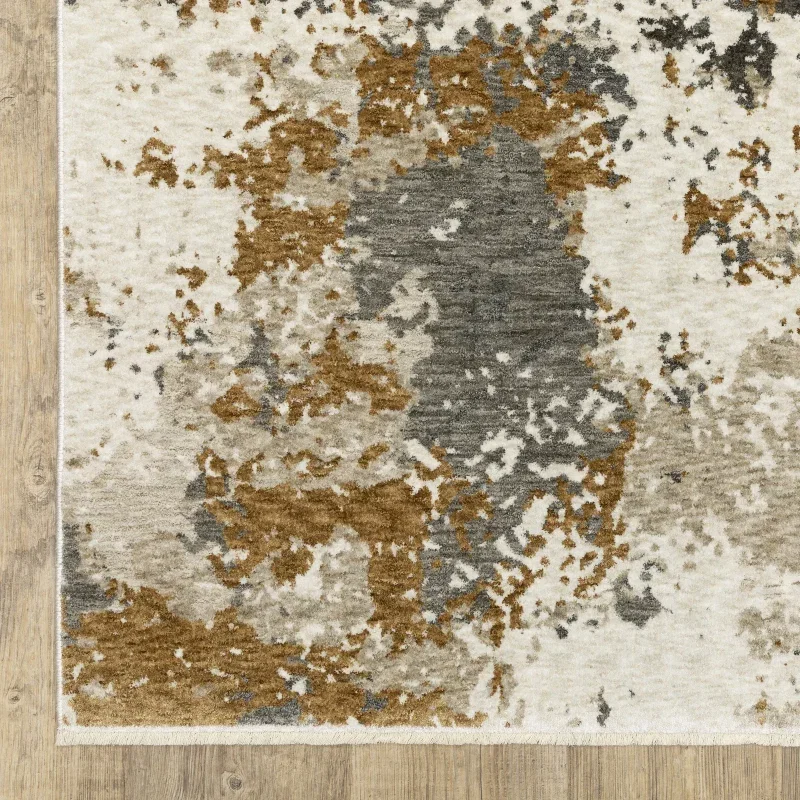 Tapete Cubierta Abstracta con Beige y Carbón