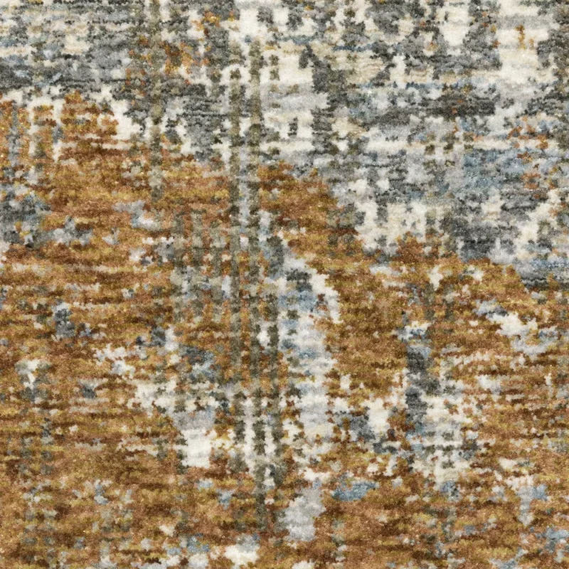 Tapete Cubierta Abstracta con Gris y Ámbar