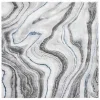 Tapete Destreza Abstracto en Gris con Azul