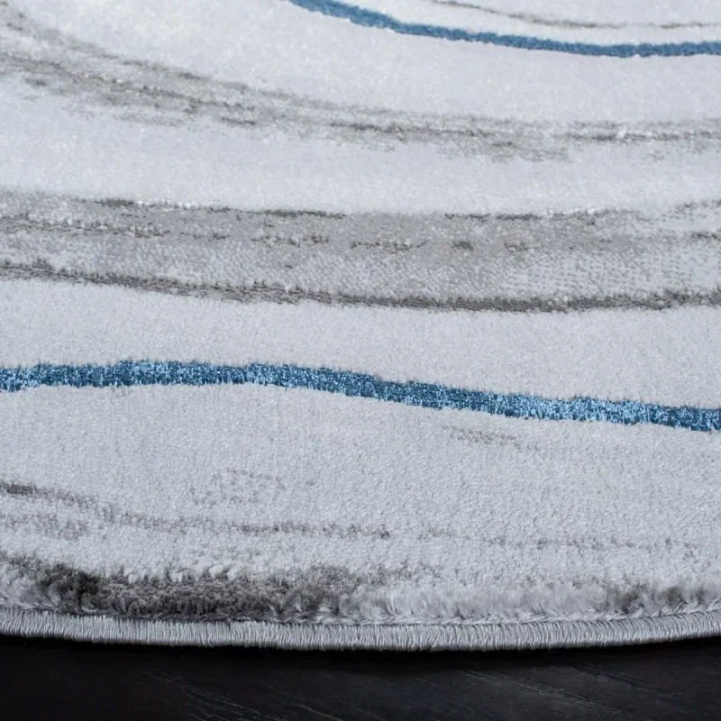 Tapete Destreza Abstracto en Gris con Azul