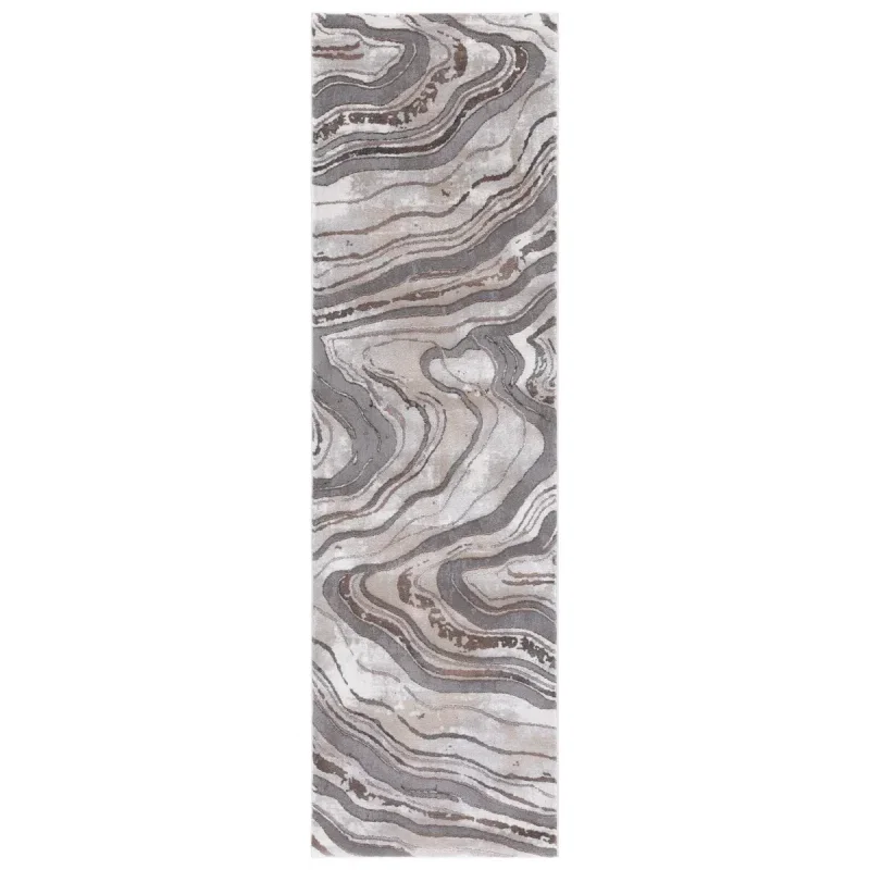 Tapete Destreza Abstracto en Gris con Beige