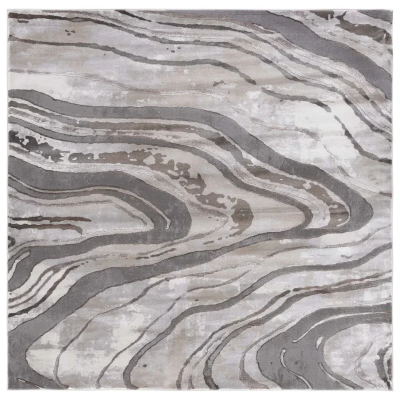 Tapete Destreza Abstracto en Gris con Beige