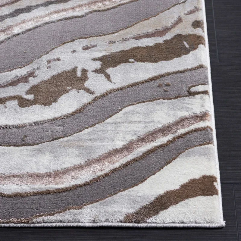 Tapete Destreza Abstracto en Gris con Beige