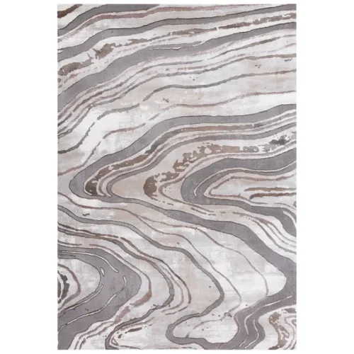 Tapete Destreza Abstracto en Gris con Beige