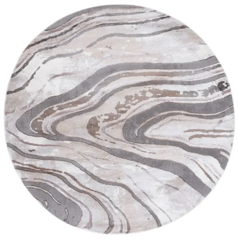Tapete Destreza Abstracto en Gris con Beige