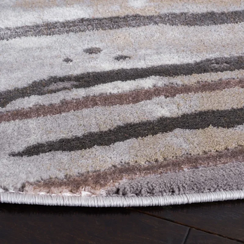 Tapete Destreza Abstracto en Gris con Beige