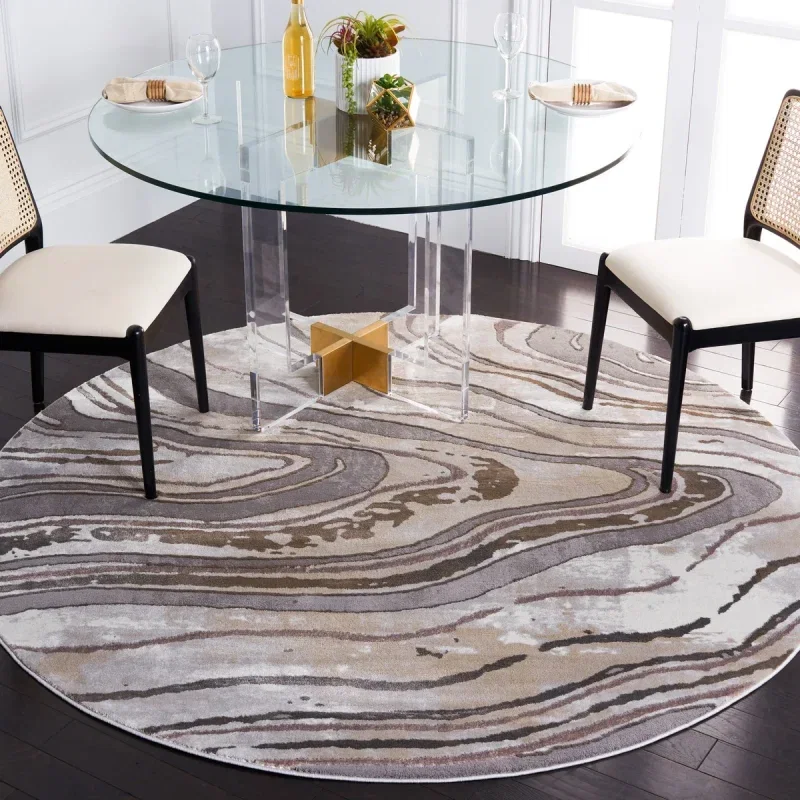 Tapete Destreza Abstracto en Gris con Beige