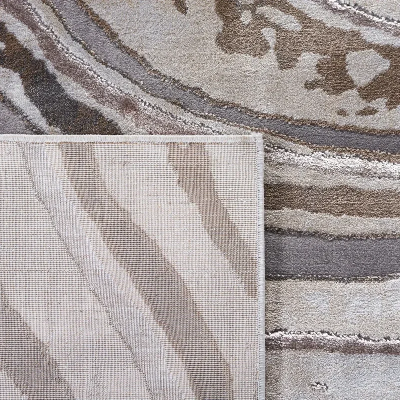 Tapete Destreza Abstracto en Gris con Beige