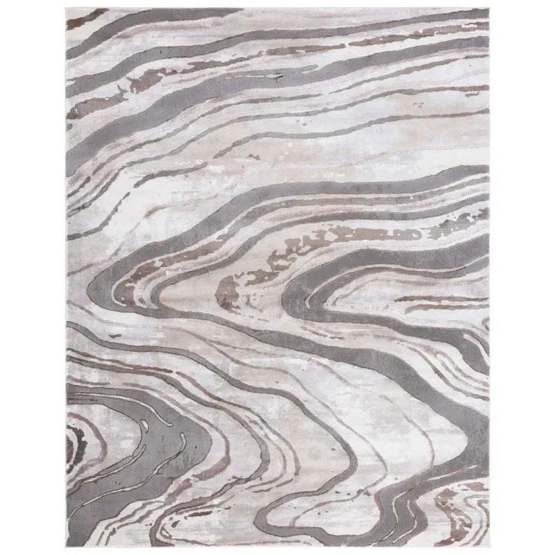 Tapete Destreza Abstracto en Gris con Beige