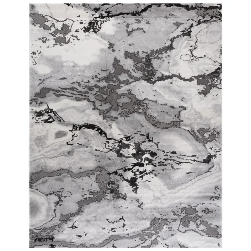 Tapete Destreza Abstracto en Gris con Gris Oscuro