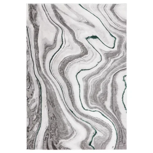 Tapete Destreza Abstracto en Gris con Verde