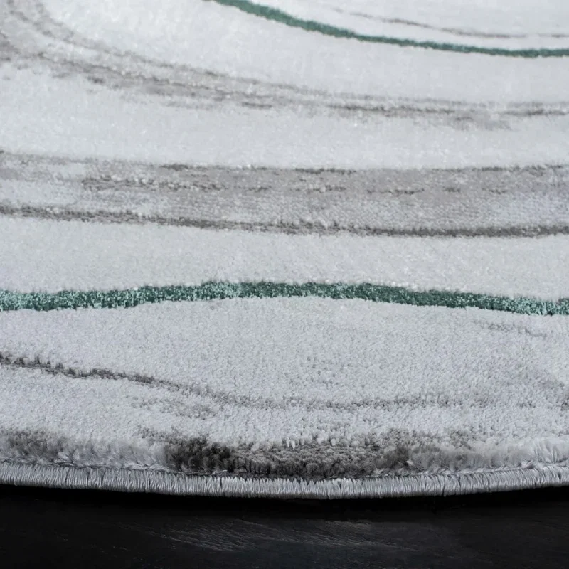 Tapete Destreza Abstracto en Gris con Verde