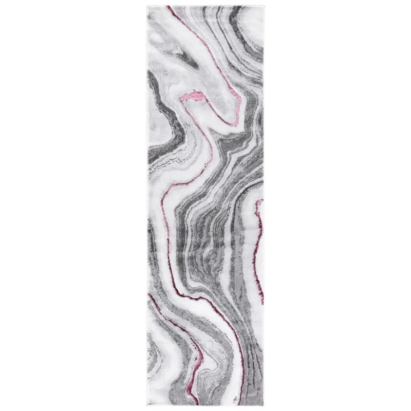Tapete Destreza Abstracto en Gris con Vino