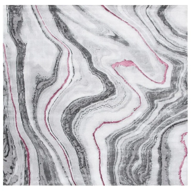 Tapete Destreza Abstracto en Gris con Vino