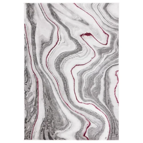 Tapete Destreza Abstracto en Gris con Vino