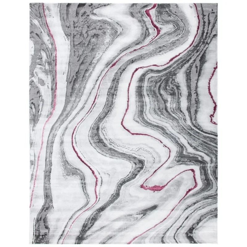 Tapete Destreza Abstracto en Gris con Vino
