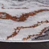 Tapete Destreza de Capas Ondulantes en Gris con Naranja