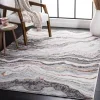 Tapete Destreza de Capas Ondulantes en Gris con Naranja